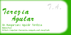 terezia agular business card