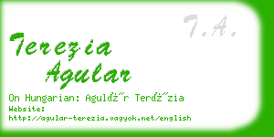 terezia agular business card